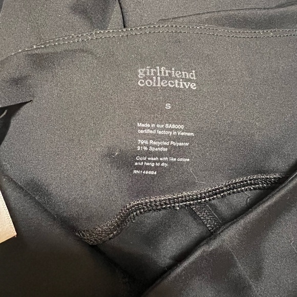 Girlfriend Collective high rise crop black leggings size Small - Picture 5 of 10